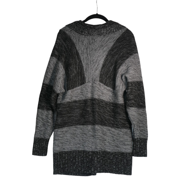 Banana Republic Cardigan Sweater Womens M Gray Pockets Duster 100% Merino Wool - Picture 6 of 8